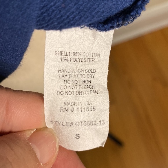 Cedar Tree Striped Heart Logo Cropped Hoodie Sweatshirt‎ Size Small - Picture 6 of 7